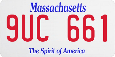 MA license plate 9UC661