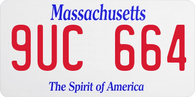 MA license plate 9UC664