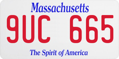 MA license plate 9UC665