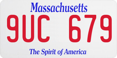 MA license plate 9UC679
