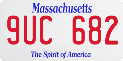 MA license plate 9UC682