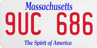 MA license plate 9UC686