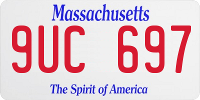 MA license plate 9UC697