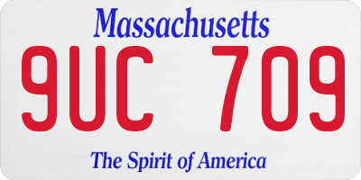 MA license plate 9UC709