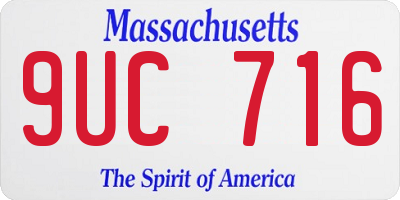 MA license plate 9UC716