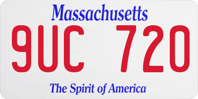 MA license plate 9UC720