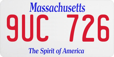 MA license plate 9UC726
