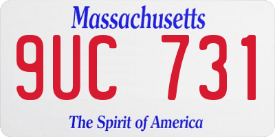 MA license plate 9UC731