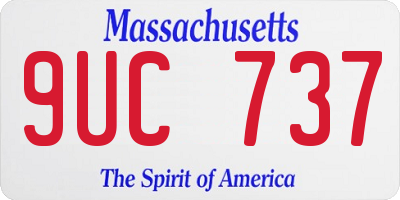 MA license plate 9UC737