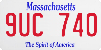 MA license plate 9UC740