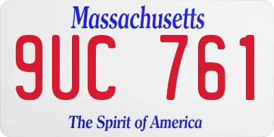 MA license plate 9UC761
