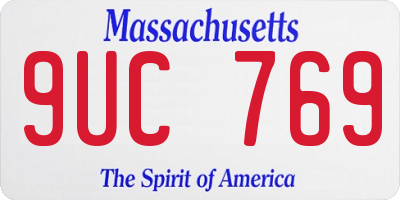 MA license plate 9UC769