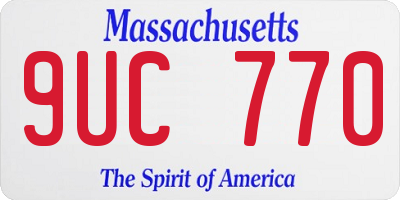MA license plate 9UC770