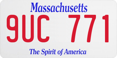 MA license plate 9UC771