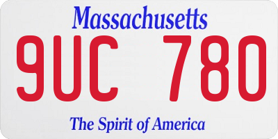 MA license plate 9UC780