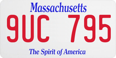 MA license plate 9UC795