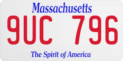 MA license plate 9UC796