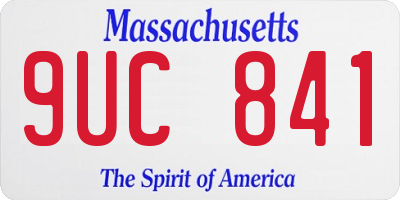 MA license plate 9UC841
