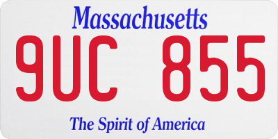 MA license plate 9UC855