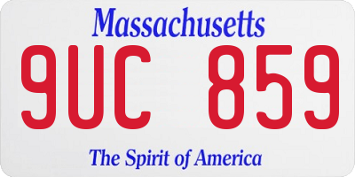MA license plate 9UC859