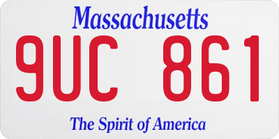 MA license plate 9UC861
