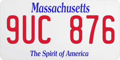 MA license plate 9UC876