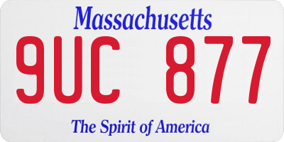 MA license plate 9UC877