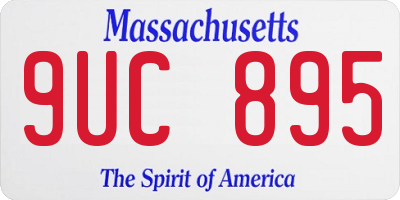 MA license plate 9UC895