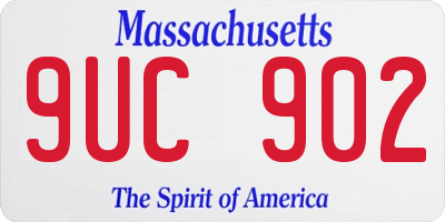 MA license plate 9UC902
