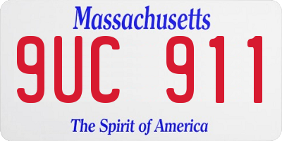 MA license plate 9UC911
