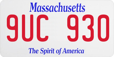 MA license plate 9UC930