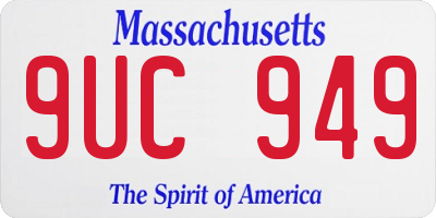 MA license plate 9UC949