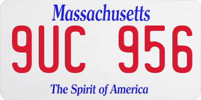 MA license plate 9UC956