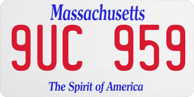 MA license plate 9UC959