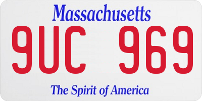 MA license plate 9UC969