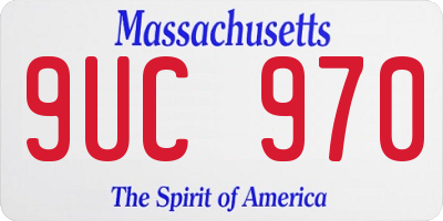 MA license plate 9UC970