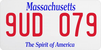 MA license plate 9UD079