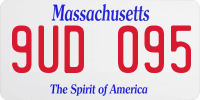 MA license plate 9UD095