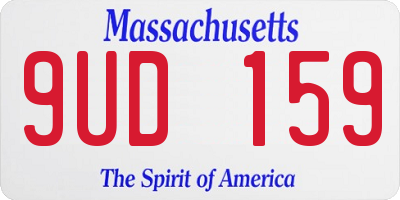 MA license plate 9UD159