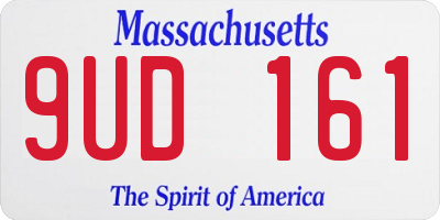MA license plate 9UD161