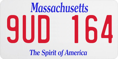 MA license plate 9UD164