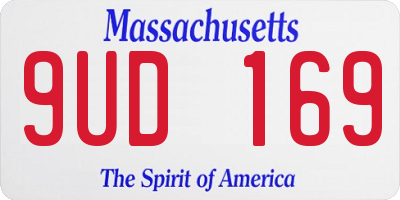 MA license plate 9UD169