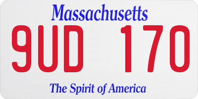 MA license plate 9UD170