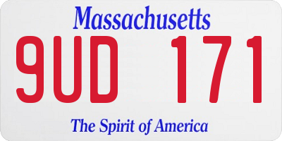 MA license plate 9UD171