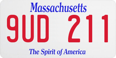 MA license plate 9UD211
