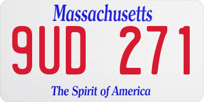 MA license plate 9UD271