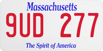 MA license plate 9UD277