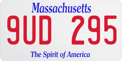 MA license plate 9UD295