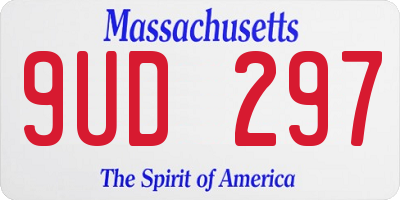 MA license plate 9UD297