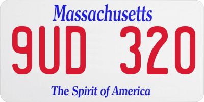 MA license plate 9UD320